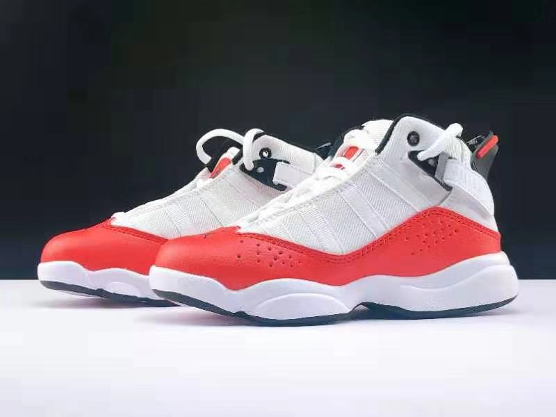 2019 Air Jordan Six Rings White Red Black For Kids
